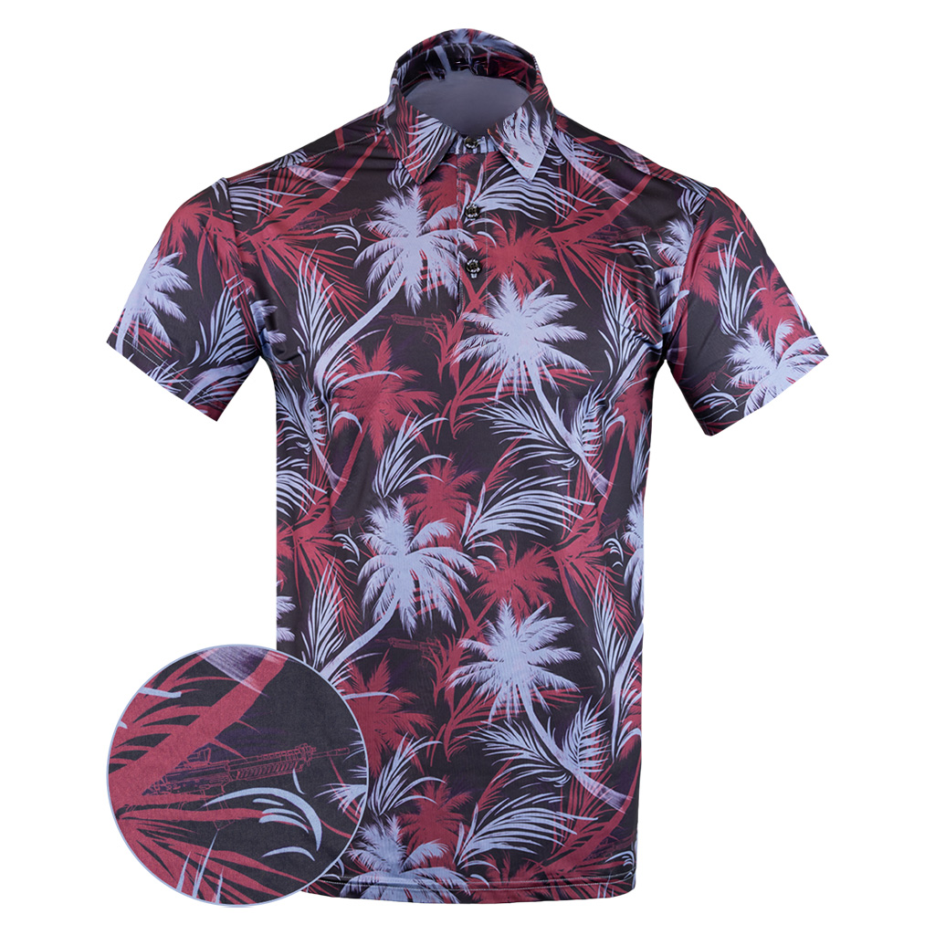 Luau Polo Shirt Tactical Tropical Print Polo Shirt Pro Gun Rights Merch Husband Gift Luau Polo Shirt Tactical Tropical Print Polo Shirt Pro Gun Rights Merch Husband Gift