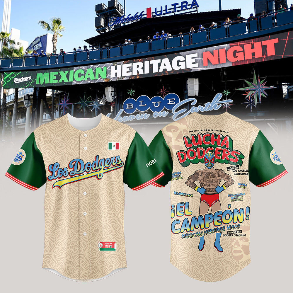 Lucha Dodgers El Campeon Los Angeles Dodgers Baseball Jersey Gifts For Baseball Fans