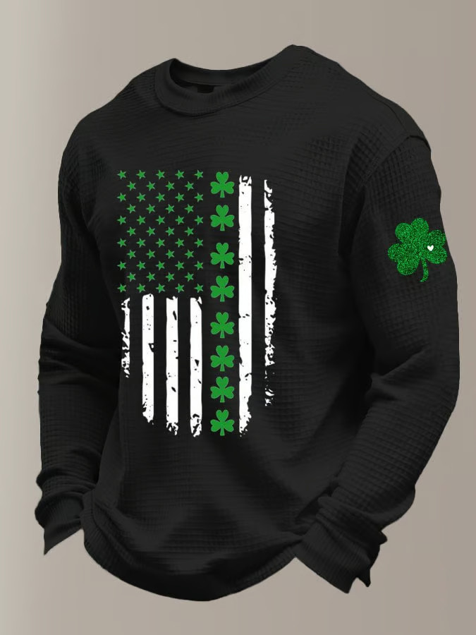Luck Of The Irish Shamrock Oktoberfest Beer Long Sleeve T shirt Best Irish Good Luck Gifts