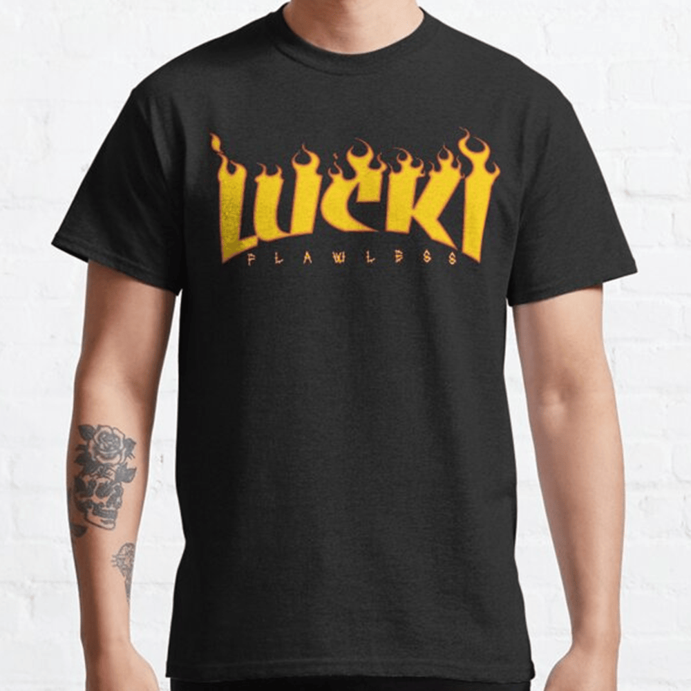 Lucki Merch Lucki Flawless T-Shirt Gifts For Rapper Fans Father's Day Gift for Husband