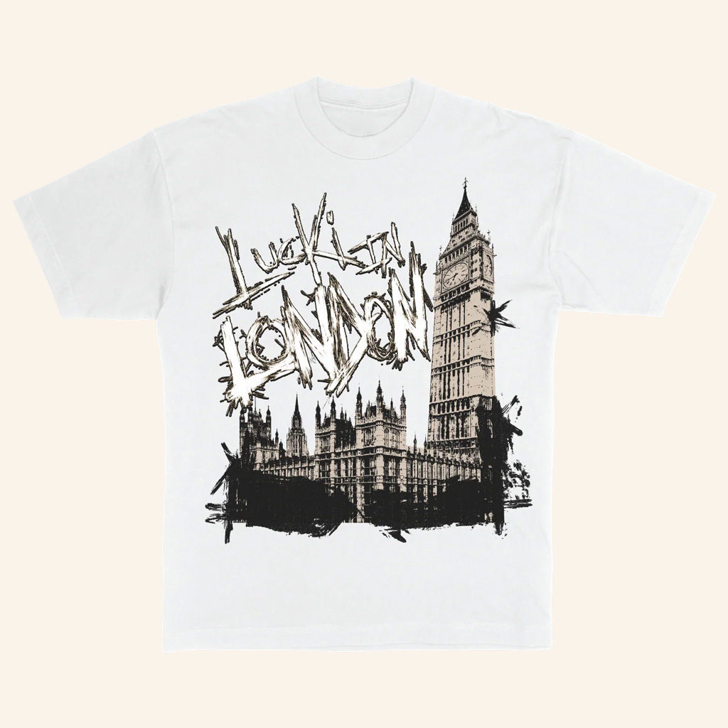 Lucki Merch Lucki In London White T-Shirt Best Gifts For Rap Lovers