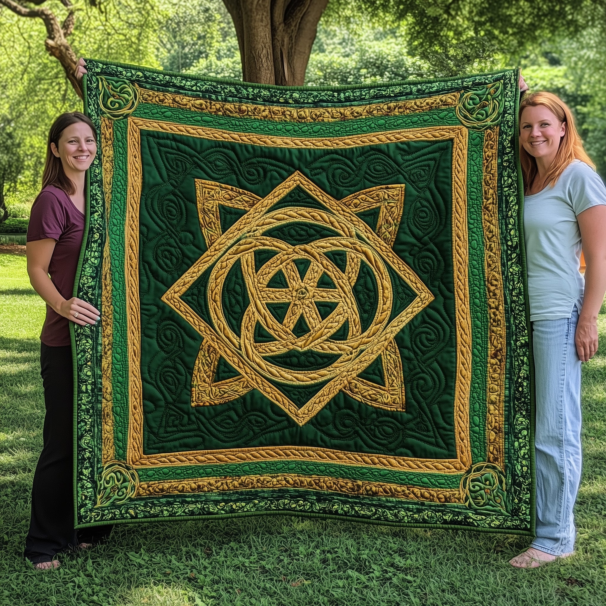 Lucky Celtic Knot Quilted Blanket Cute Soft BlanketChristmas Gift For Family Friends