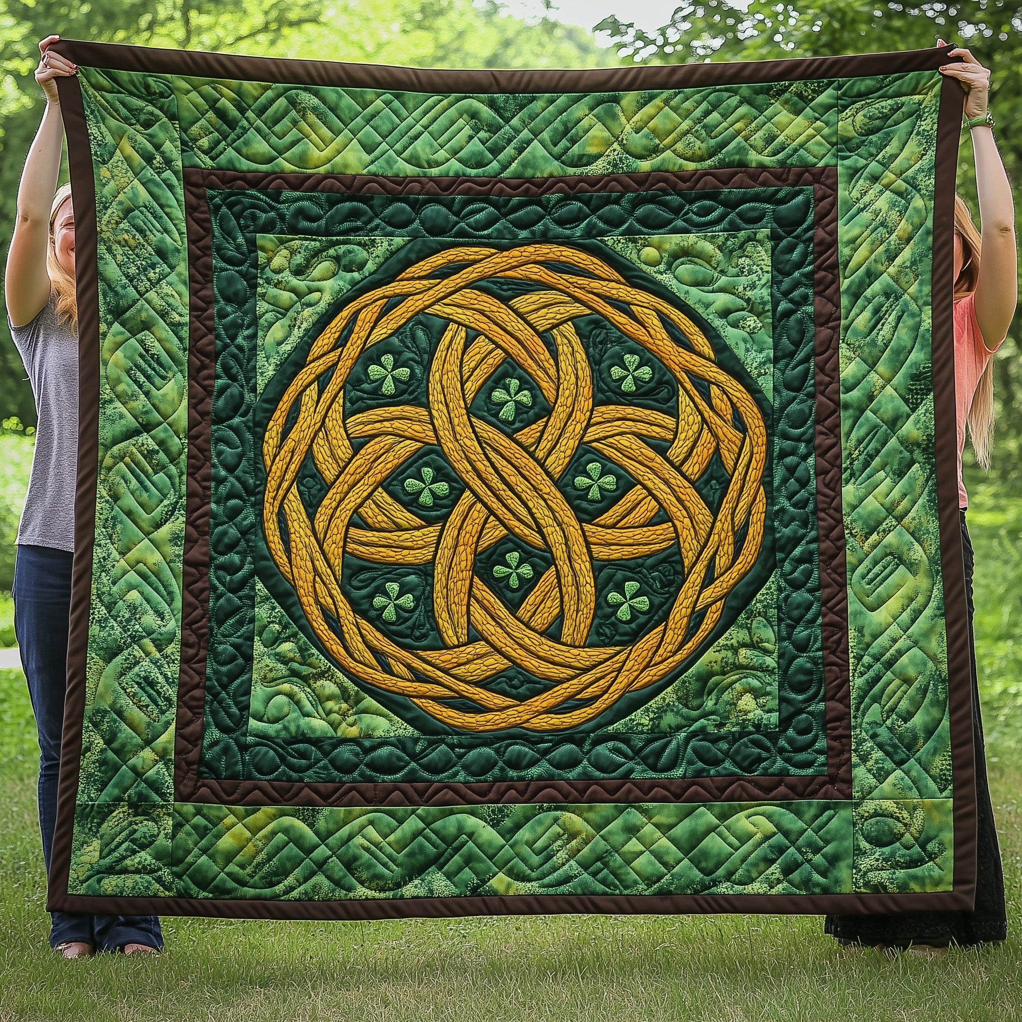 Lucky Celtic Knot Quilted Blanket Cute Soft BlanketChristmas Gift For Parents In Law