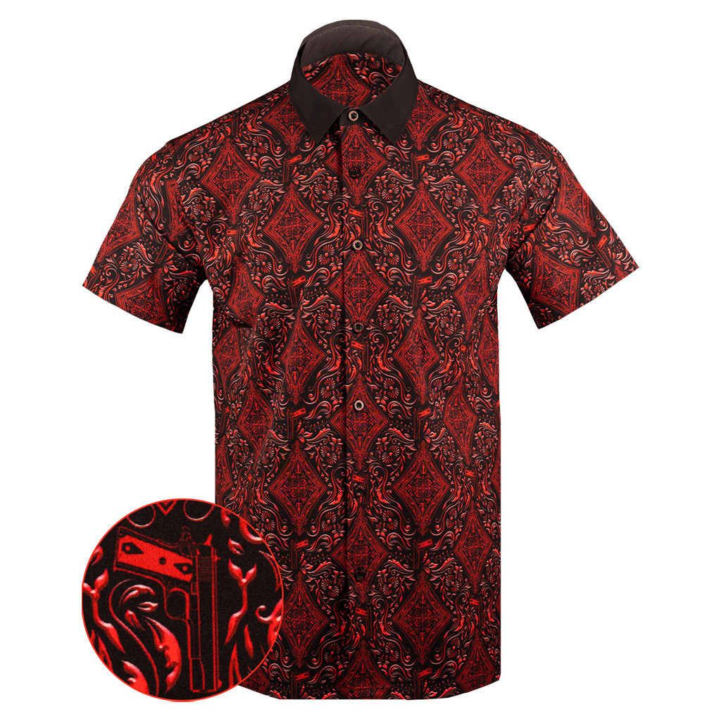 Lucky Diamonds Button Down Shirt Concealed Carry Hawaiian Shirt Gifts For Father