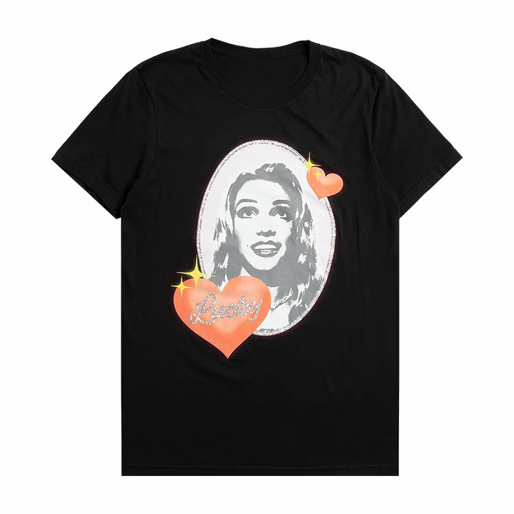 Lucky Heart Glitter Britney Spears T-Shirt Nostalgic Pop Culture Clothes Britney Spears Lover Gift