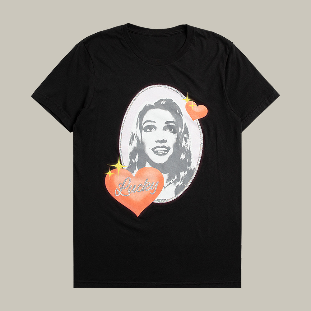 Lucky Heart Glitter Britney Spears T-Shirt Pop Music Lover Shirt Britney Spears Fan Gift