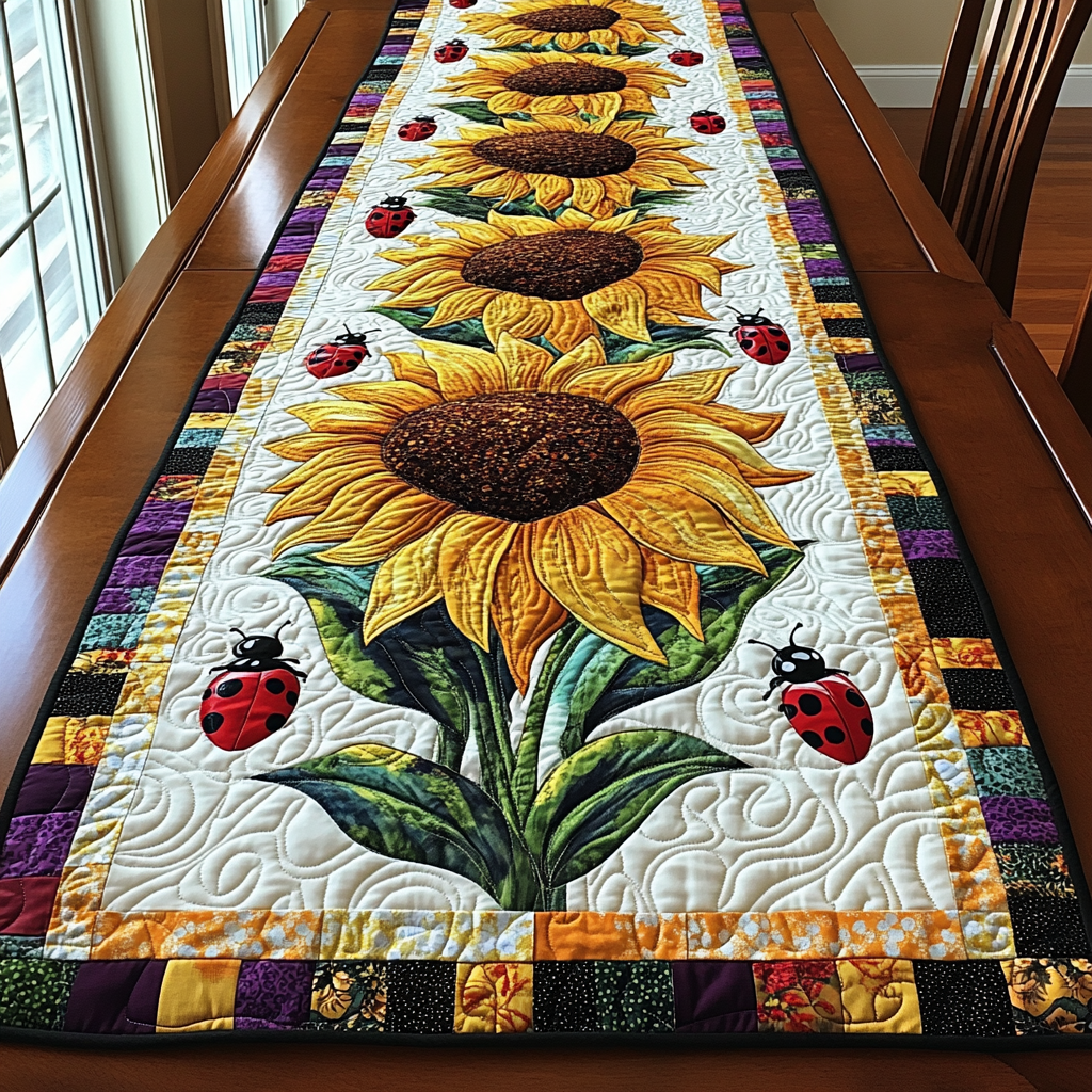 Lucky Ladybugs Quilted Table Runner Dining Table Ideas Ladybug Gifts For Mom