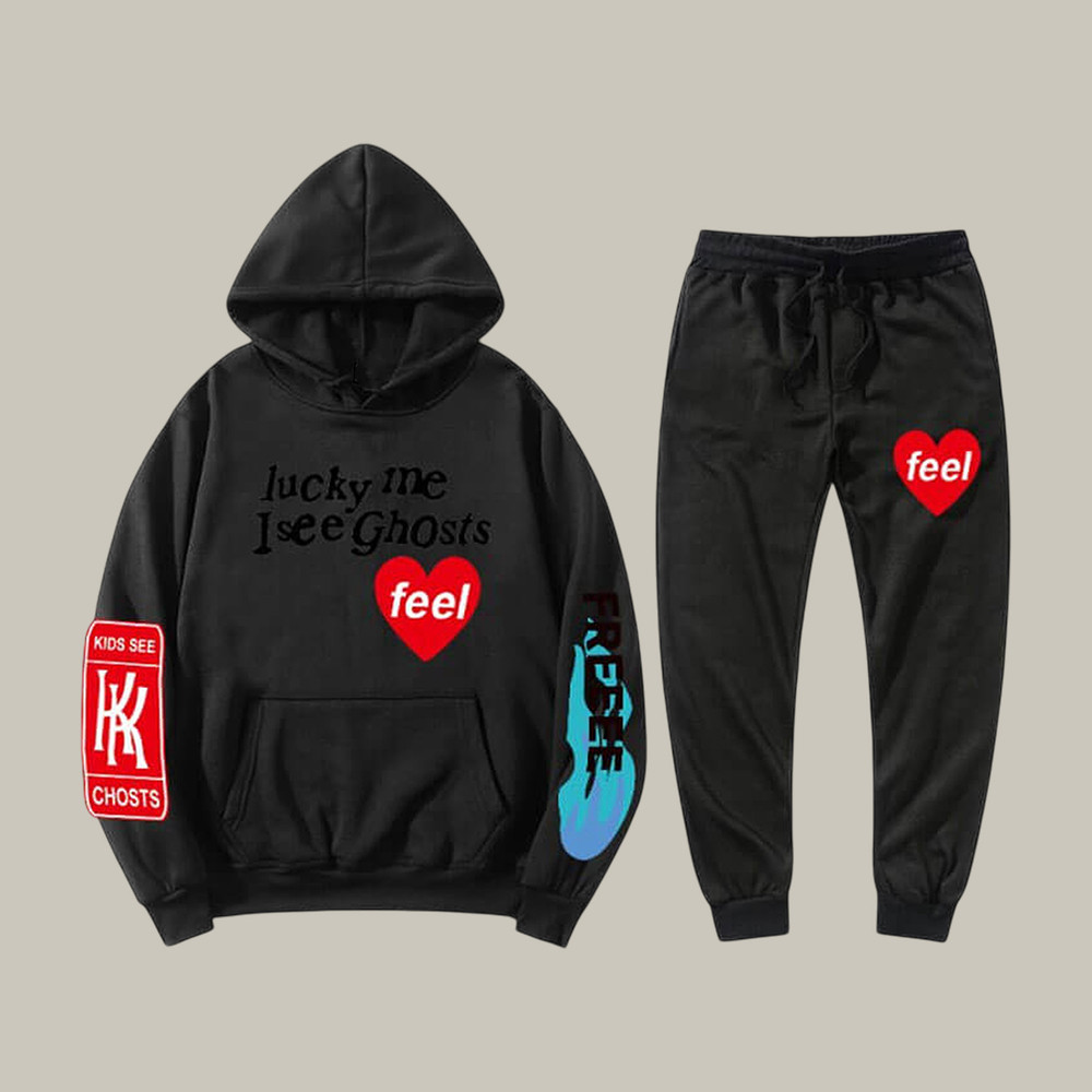 Lucky Me I See Ghosts Kanye West Hoodie And Sweatpants Kanye West World Tour Merch Fan Gift