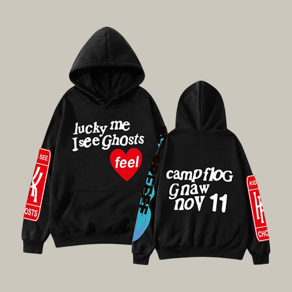 Lucky Me I See Ghosts Kanye West Hoodie Kanye West World Tour Merch Present For Husband