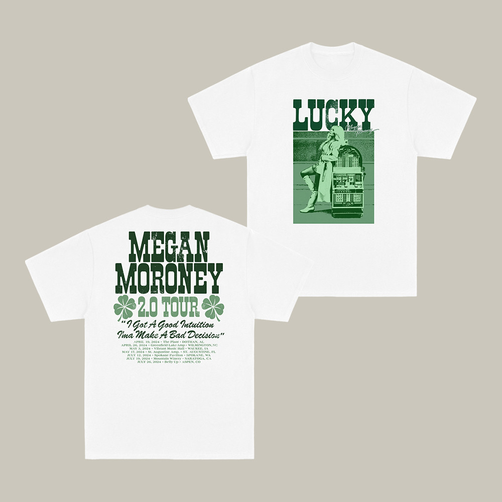 Lucky Portrait Megan Moroney T-Shirt Music Concert Tee Megan Moroney Fan Gift