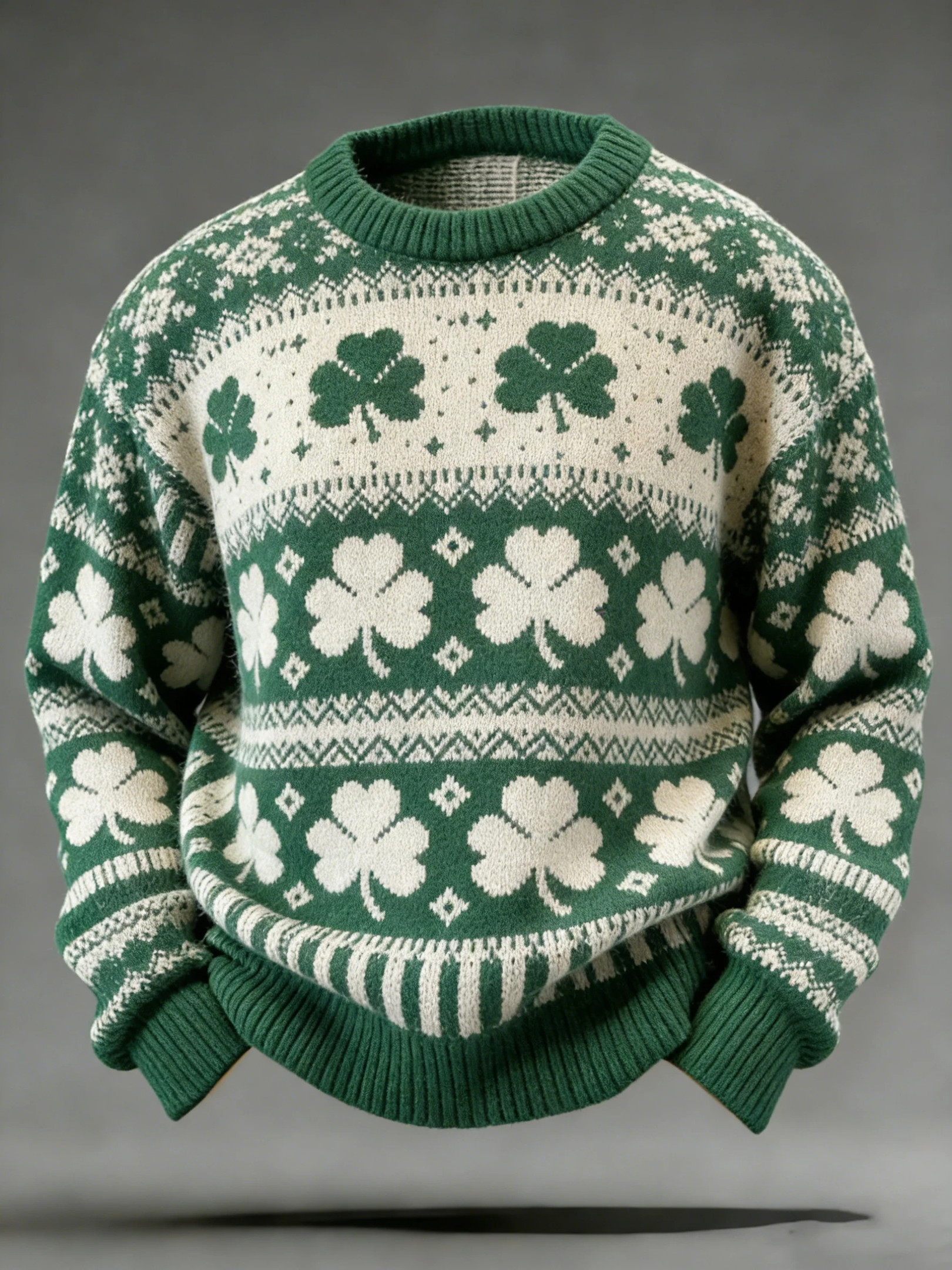 Lucky Shamrock Saint Patrick's Day Sweater St Patrick's Day Men's Apparel Irish Gifts