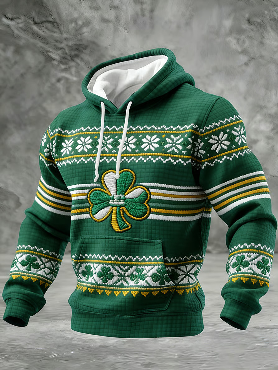Lucky Shamrock St Patrick's Day Hoodie St Pattys Clothes Good St Patricks Day Ideas For Gifts