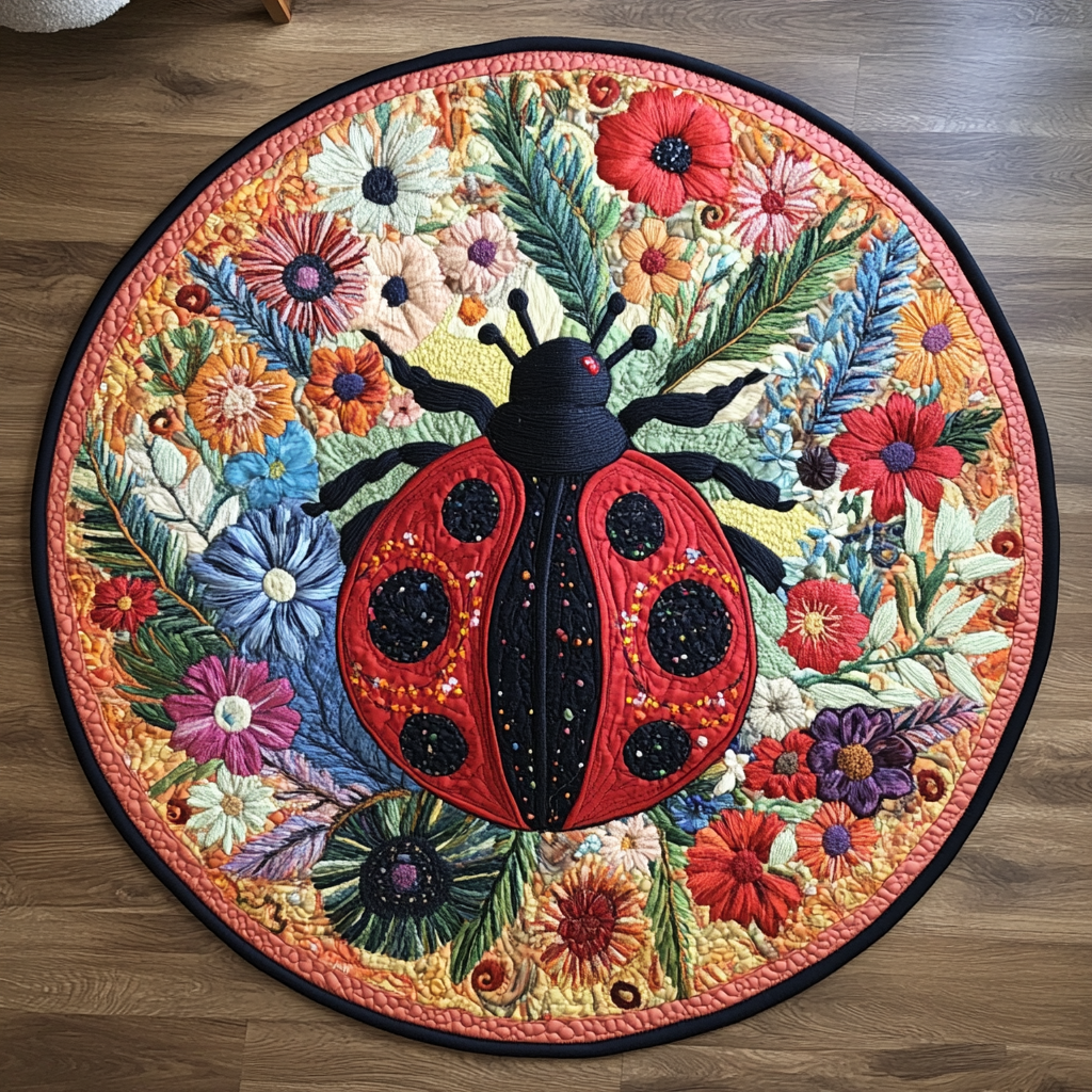 Lucky Spot Quilted Round Mat Christmas Entry Way Decor Gifts To Get Your Mom For Christmas