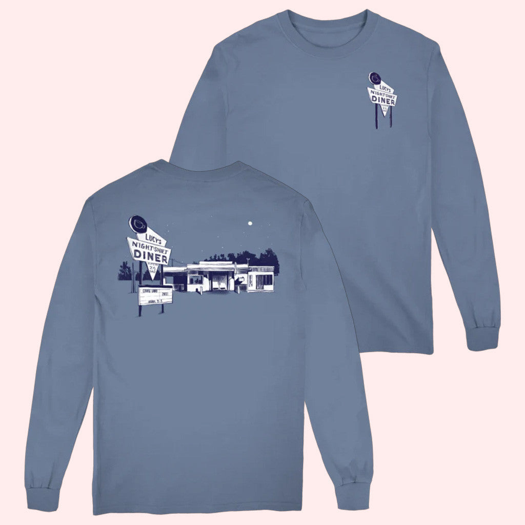 Lucy Dacus Merch Lucy's Night Shift Diner Long Sleeve T-Shirt Gifts For Dudes Lucy Dacus Merch Lucy's Night Shift Diner Long Sleeve T-Shirt Gifts For Dudes