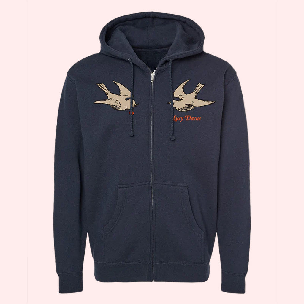 Lucy Dacus Merch Swallows Zip Up Hoodie Gifts For Girlfriend
