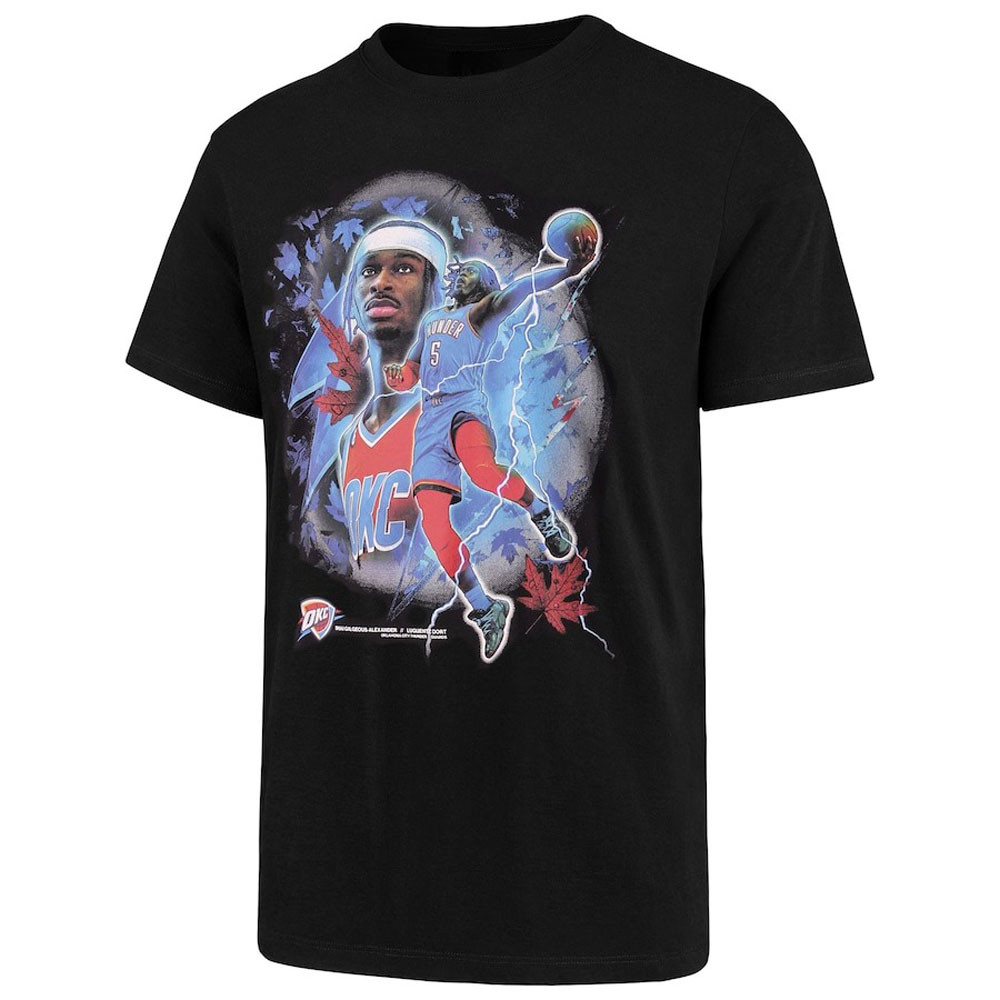 Luguentz Dort x Shai Gilgeous-Alexander T-Shirt Black Oklahoma City Thunder The Canadians Best Sport Merch