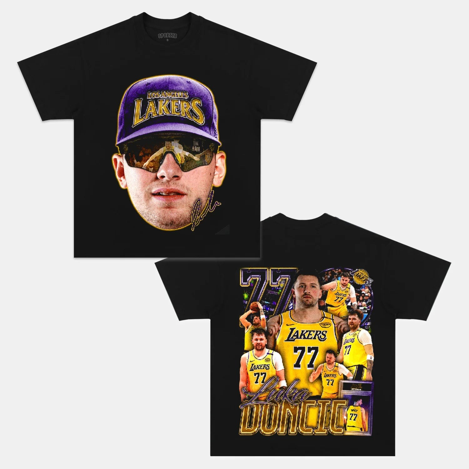 Luka Doncic Vintage T-Shirt Luka Doncic Big Head Black Tee Gifts For Dad