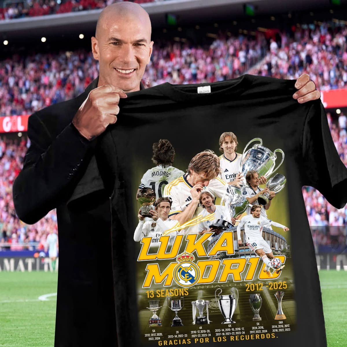 Luka ModriÄ‡ Legendary T-Shirt 13 Glorious Years With Real Madrid F.C Fan Merch Gifts