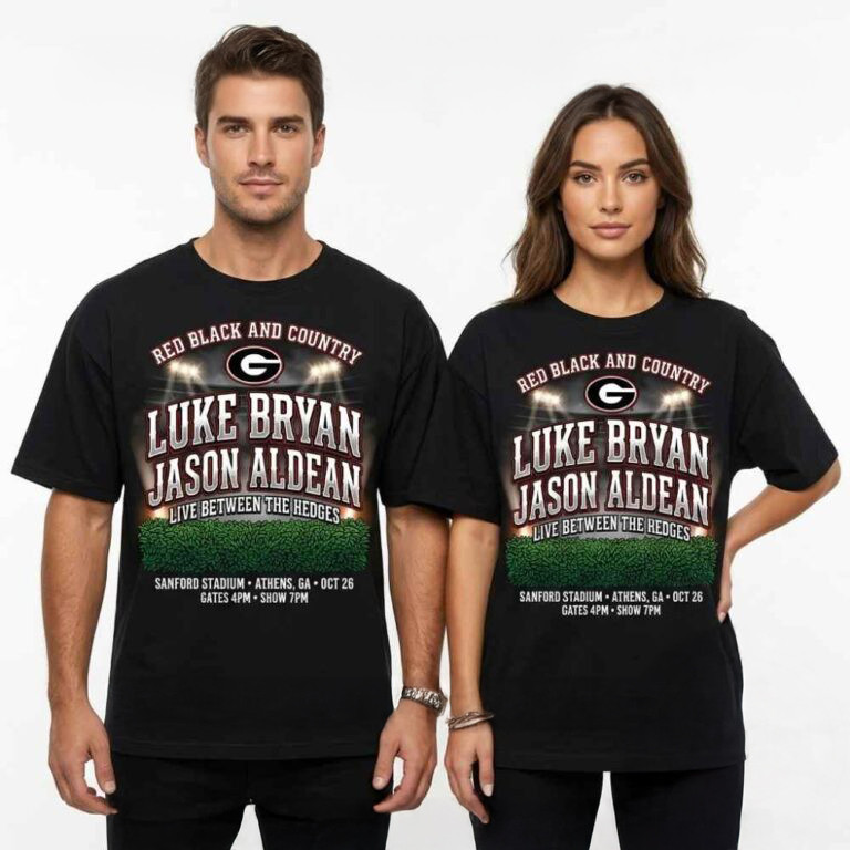 Luke Bryan Jason Aldean Live Between The Hedges Merch Sanford Stadium Shirt Gift Idea