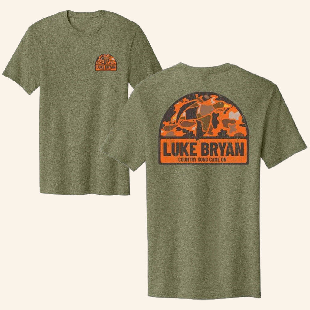 Luke Bryan Merch Tour 2025 Country Song Came On Camo T-Shirt Gifts For Fans Luke Bryan Merch Tour 2025 Country Song Came On Camo T-Shirt Gifts For Fans