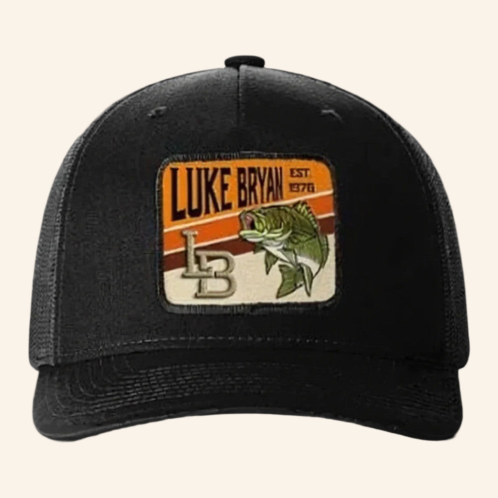 Luke Bryan Merch Tour 2025 Country Song Came On Tour Black Trucker Hat Embroidered Luke Bryan Merch Tour 2025 Country Song Came On Tour Black Trucker Hat Embroidered