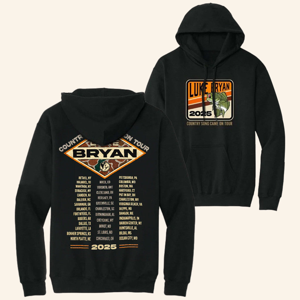 Luke Bryan Merch Tour 2025 Country Song Came On Tour Hoodie Presents For Music Lovers Luke Bryan Merch Tour 2025 Country Song Came On Tour Hoodie Presents For Music Lovers