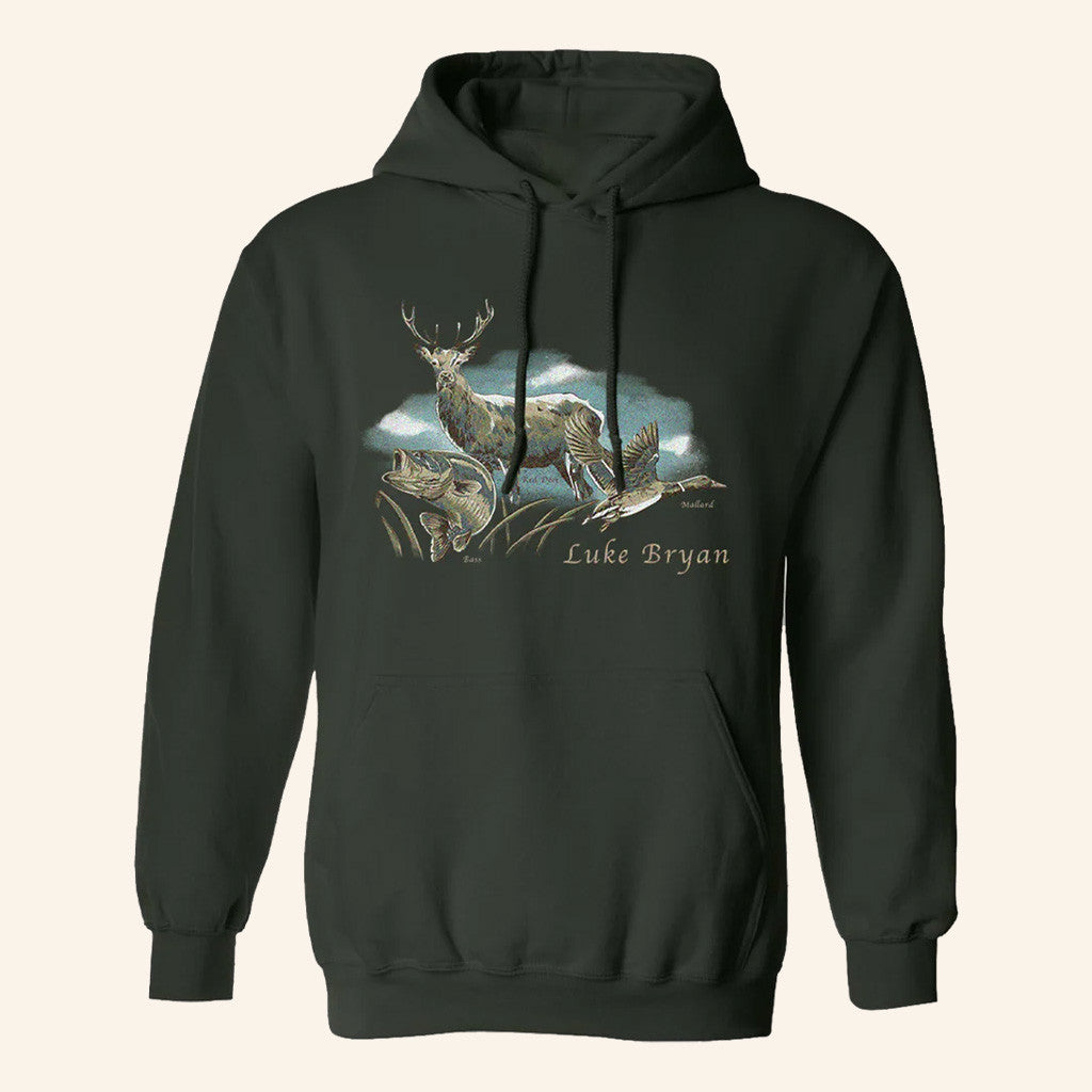 Luke Bryan Merch Tour 2025 Forest Hoodie Gifts For Music Fans