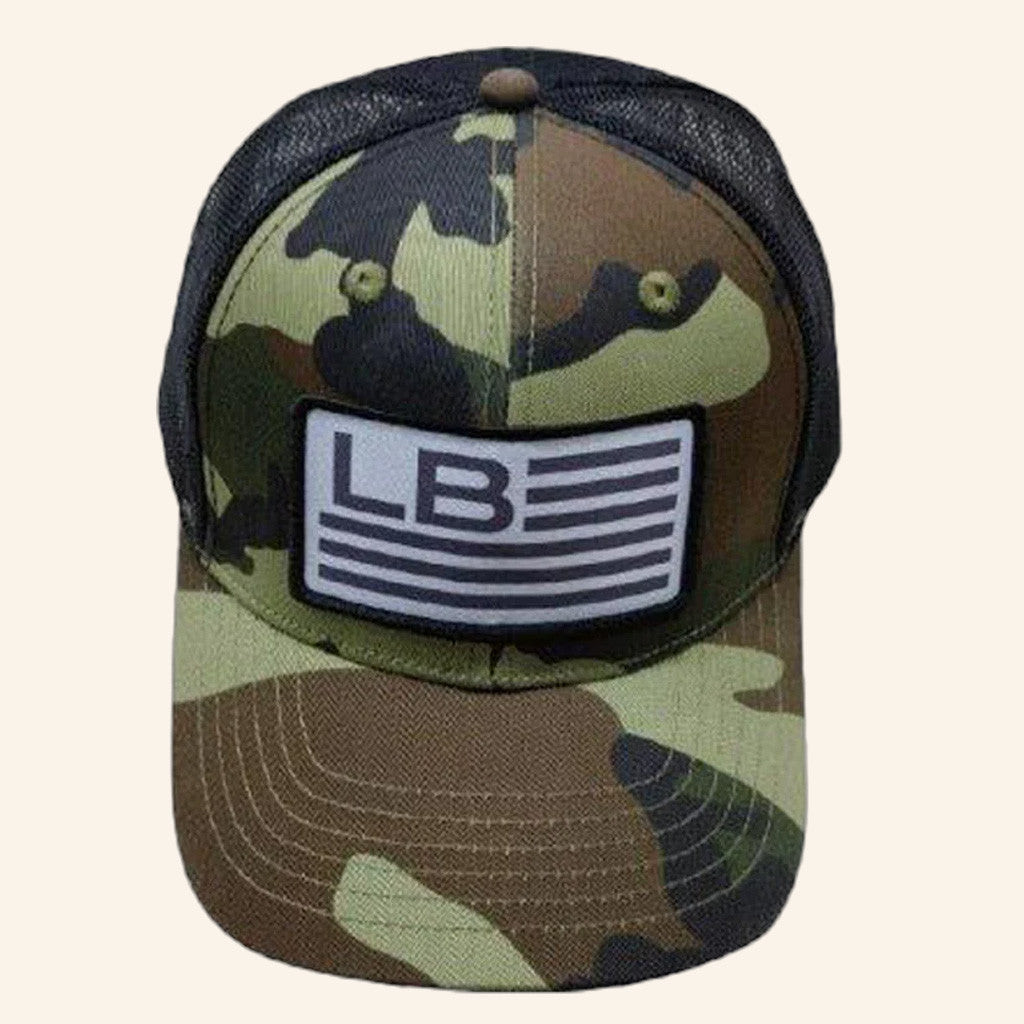 Luke Bryan Merch Tour 2025 LB Camo Trucker Cap Embroidered Gifts for Dad