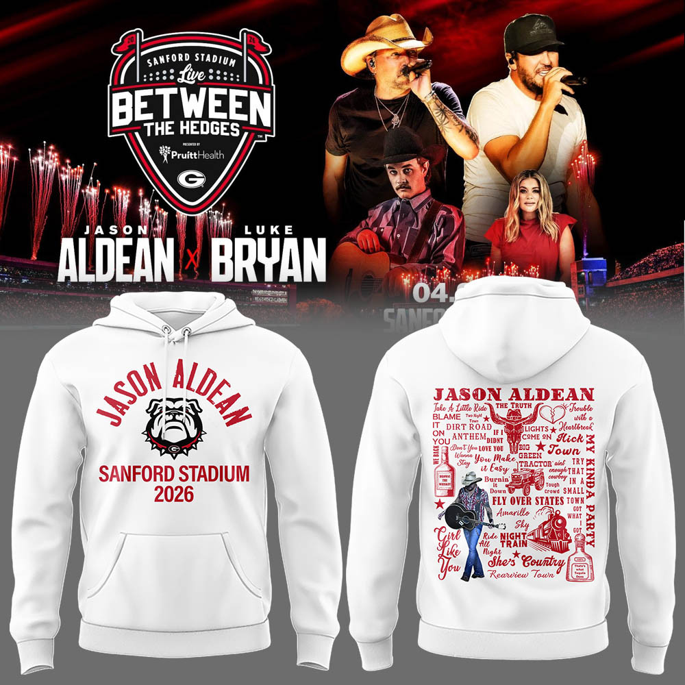 Luke Bryan x Jason Aldean Between The Hedges Hoodie Sanford Stadium 2026 Merch