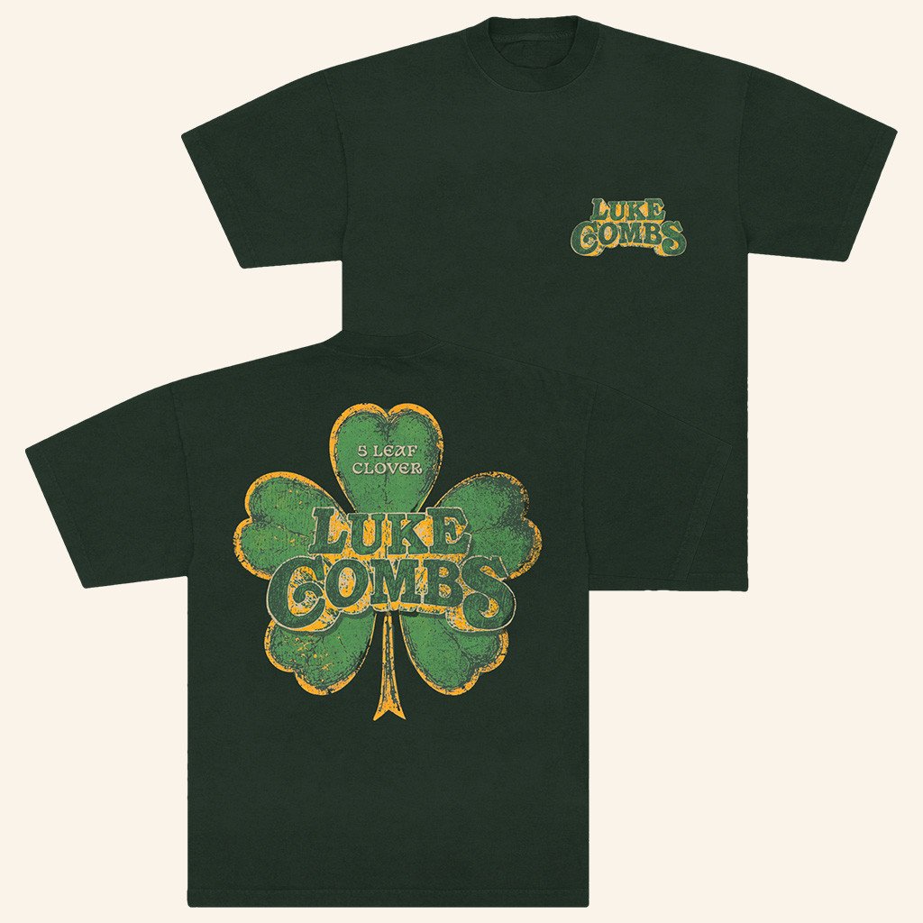 Luke Combs Merch 5 Leaf Clover T-Shirt Presents For Music Lovers Luke Combs Merch 5 Leaf Clover T-Shirt Presents For Music Lovers