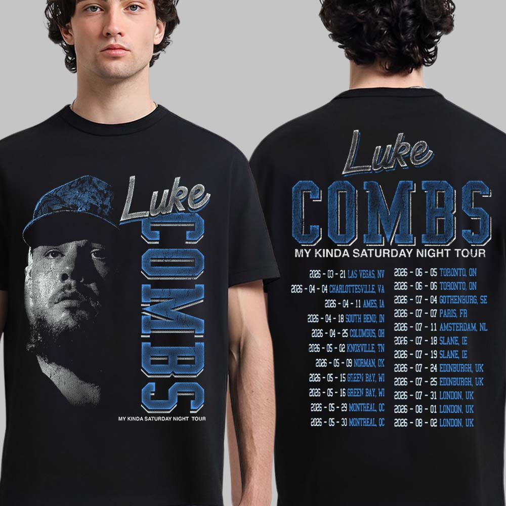 Luke Combs Merch My Kinda Saturday Night Tour 2026 T-Shirt Vintage Photo Shirt