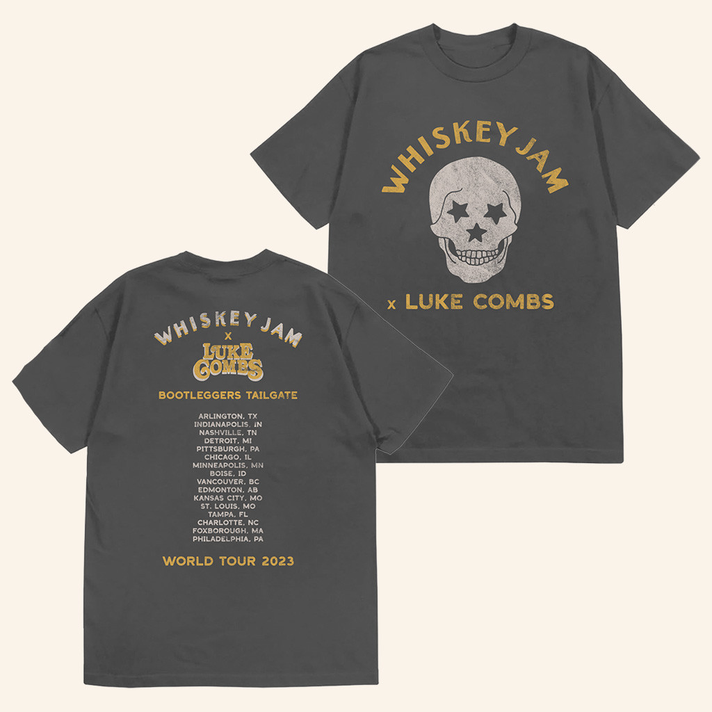 Luke Combs Merch Whiskey Jam World Tour T-Shirt Music Lover Gifts For Him Luke Combs Merch Whiskey Jam World Tour T-Shirt Music Lover Gifts For Him
