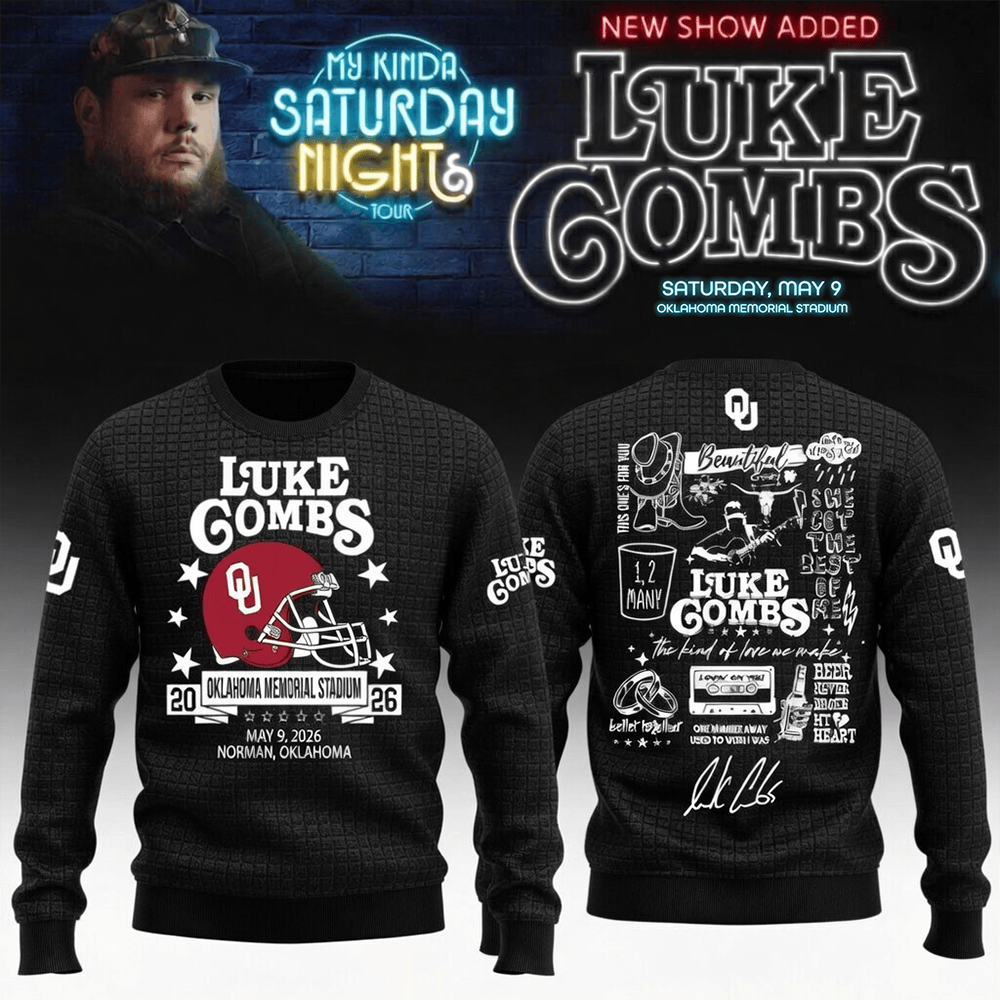 Luke Combs Merch x Oklahoma Sweatshirt My Kinda Saturday Night Tour Clothing Gift For Brother