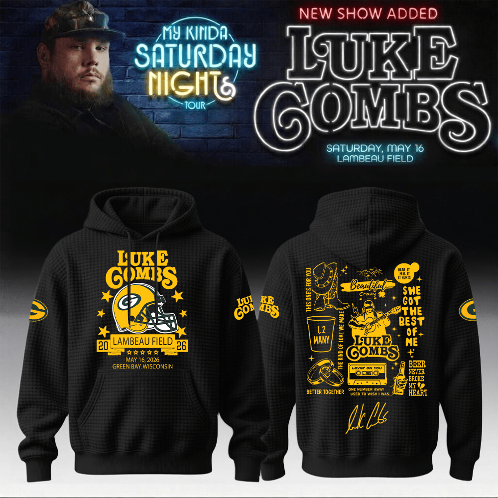 Luke Combs Merch x Packers My Kinda Saturday Night Tour 2026 Hoodie Gift For Cousin