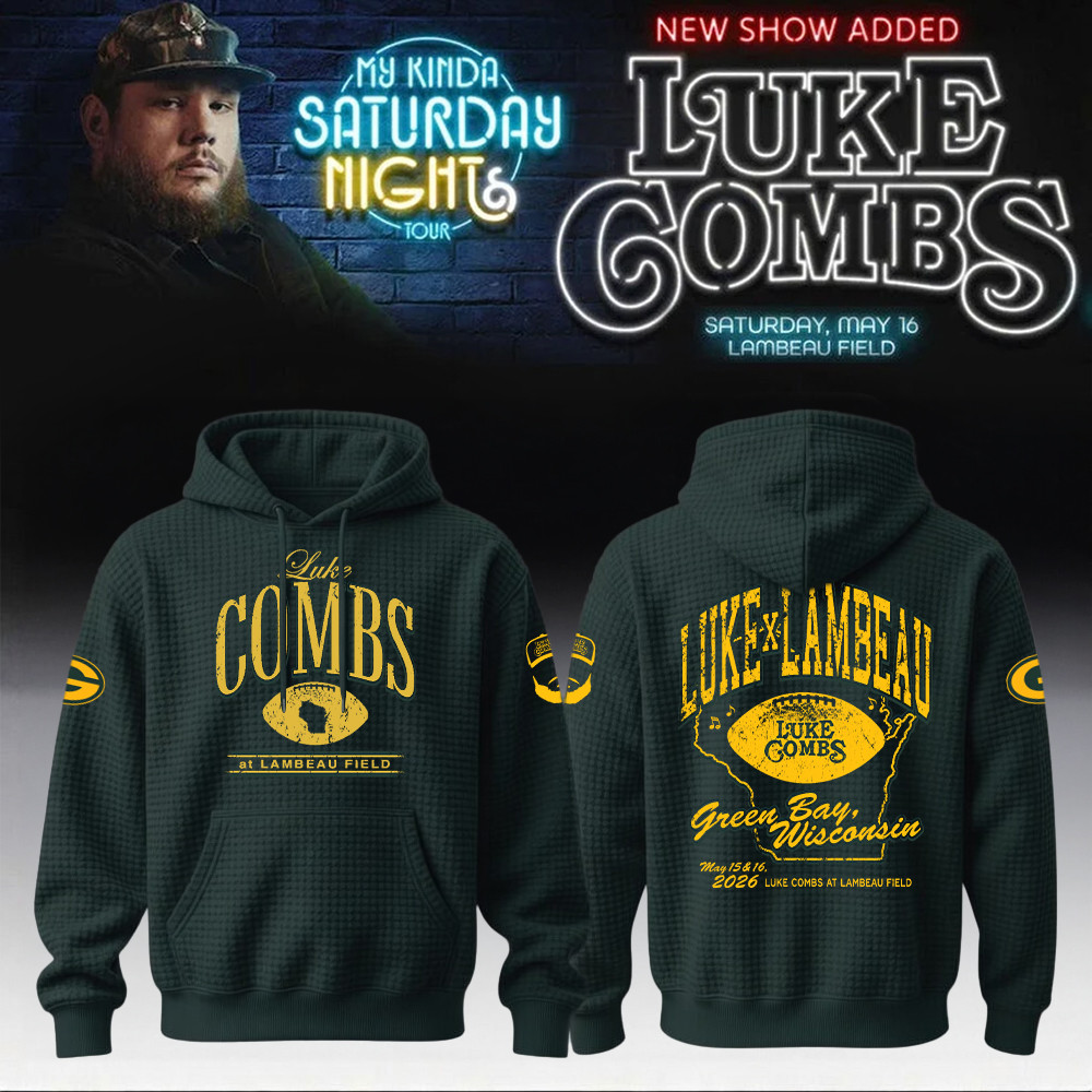 Luke Combs Merch X Packers My Kinda Saturday Night Tour 2026 Hoodie Gifts For Men