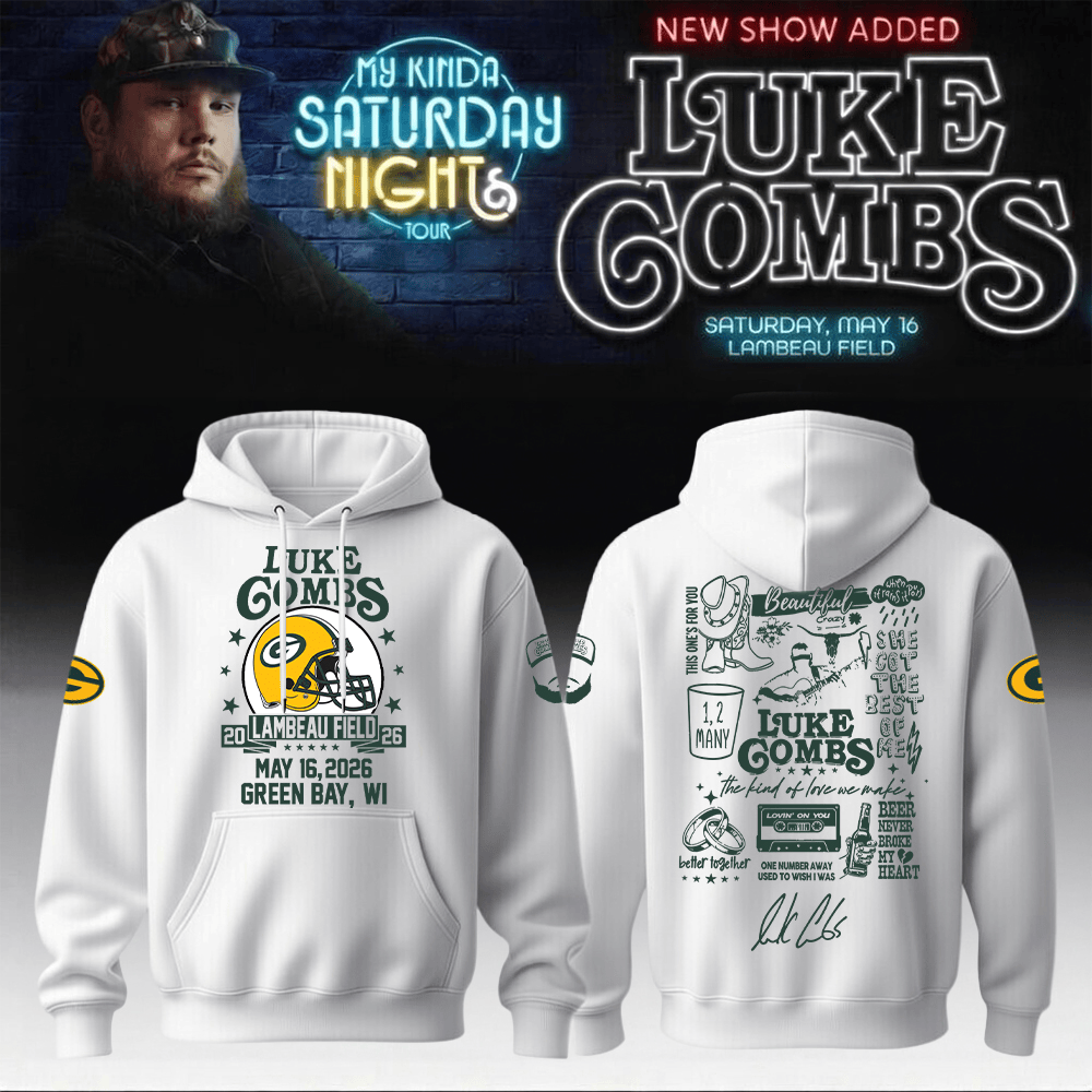 Luke Combs Merch x Packers My Kinda Saturday Night Tour 2026 Hoodie Unique Gift Idea