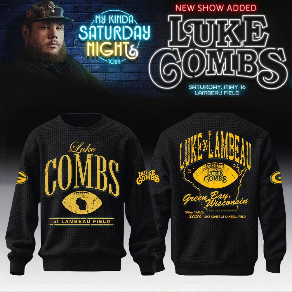 Luke Combs Merch X Packers My Kinda Saturday Night Tour 2026 Sweatshirt Gift For Music Dads