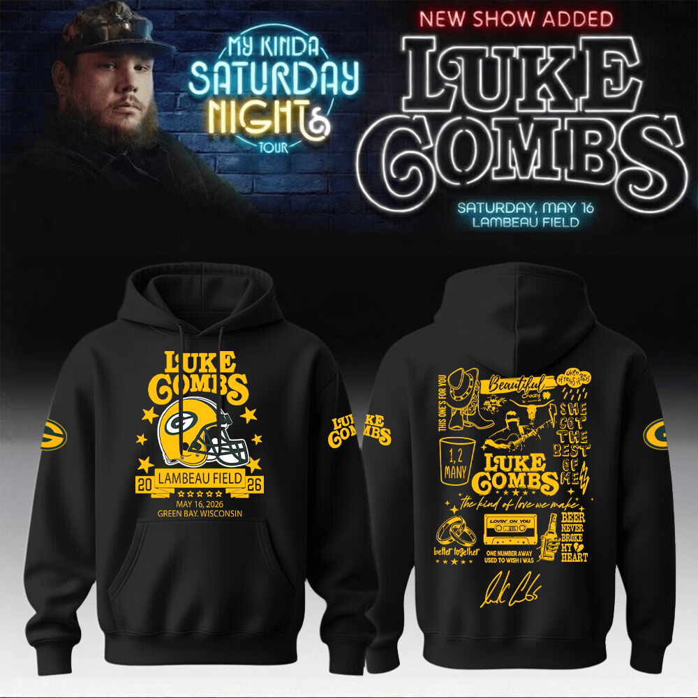 Luke Combs Merch x Packers My Kinda Saturday Night Tour Hoodie Gift For Fan