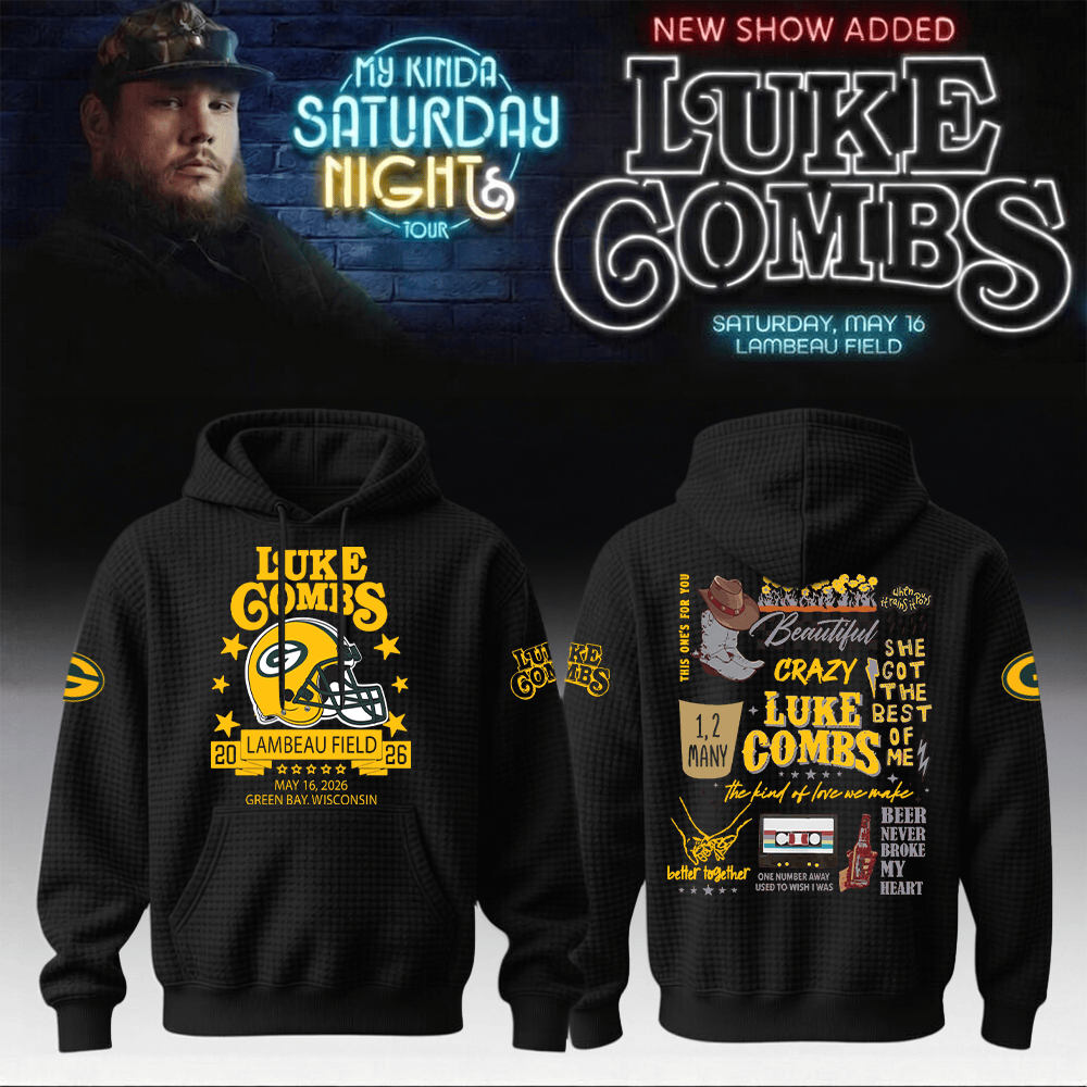 Luke Combs Merch x Packers My Kinda Saturday Night Tour Hoodie Gift For Music Lovers