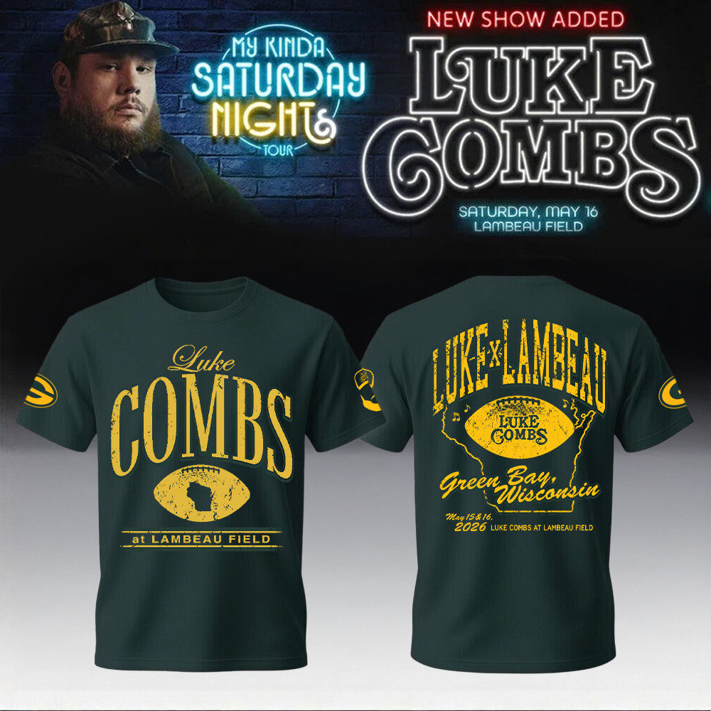 Luke Combs Merch X Packers My Kinda Saturday Night Tour T-Shirt Special Gift For Father