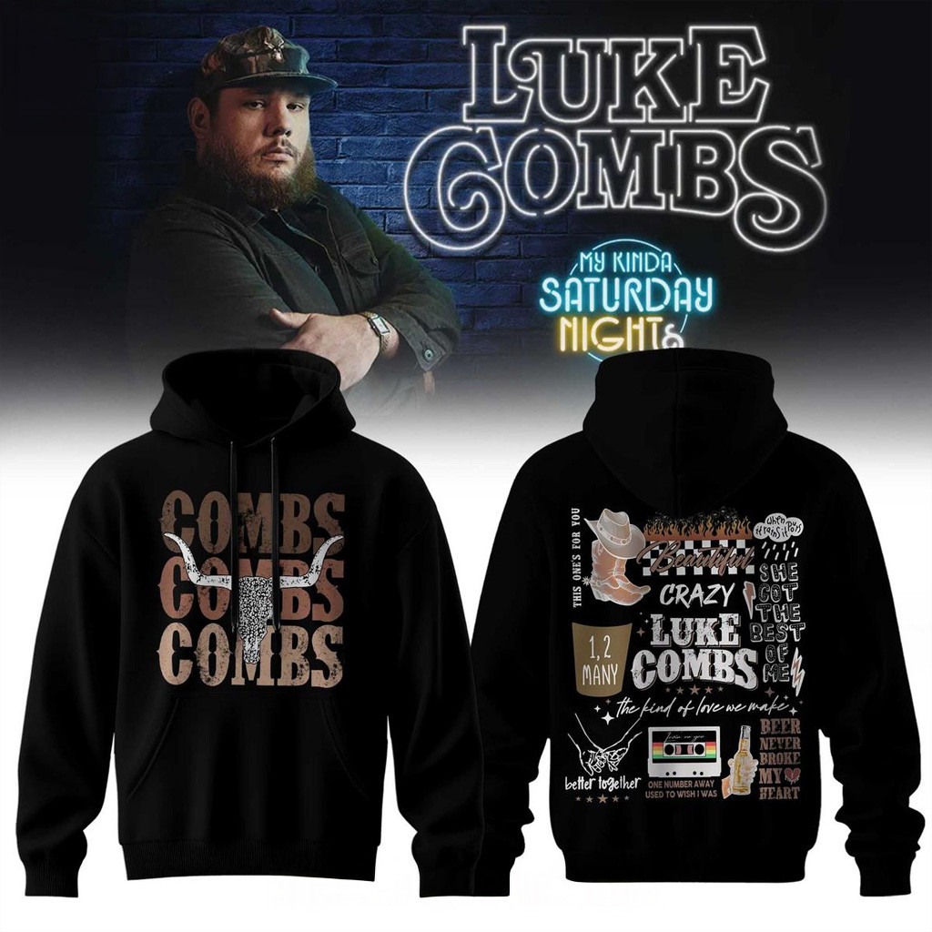 Luke Combs My Kinda Saturday Night Tour Hoodie Luke Combs Merch Music Lover Gifts For Him Luke Combs My Kinda Saturday Night Tour Hoodie Luke Combs Merch Music Lover Gifts For Him