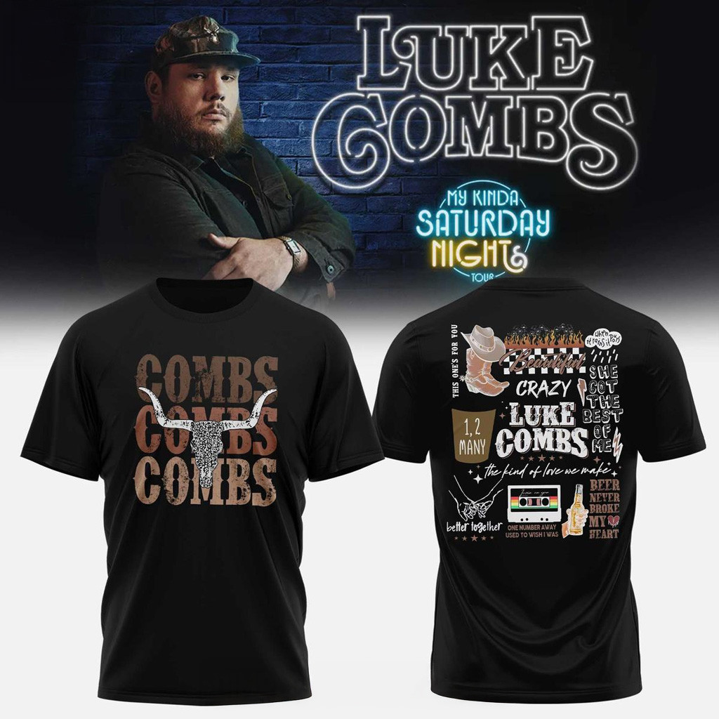 Luke Combs My Kinda Saturday Night Tour Shirt Luke Combs Merch Music Lover Gifts For Husband