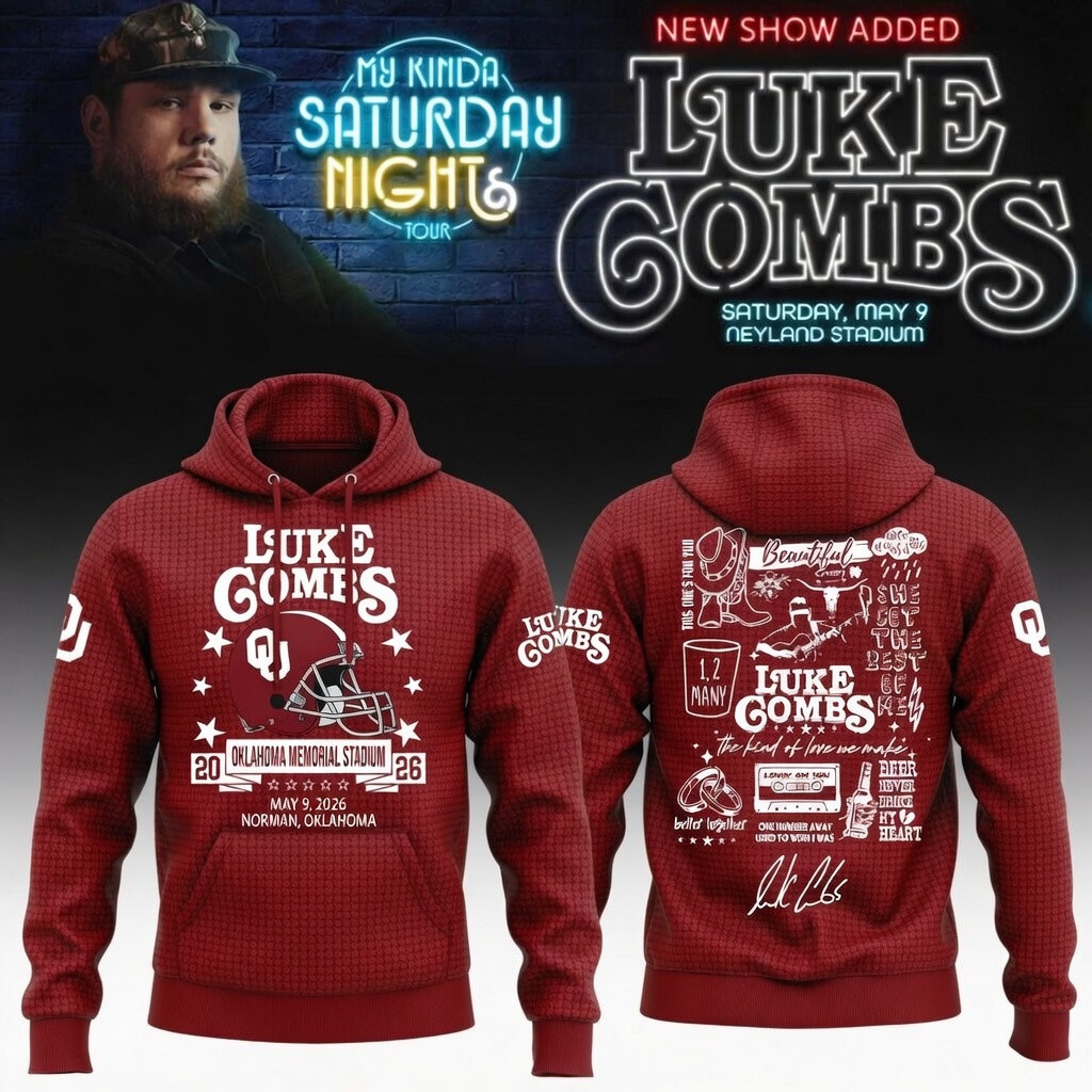 Luke Combs x Oklahoma My Kinda Saturday Night Tour 2026 Hoodie Music Apparel Gift For Fans