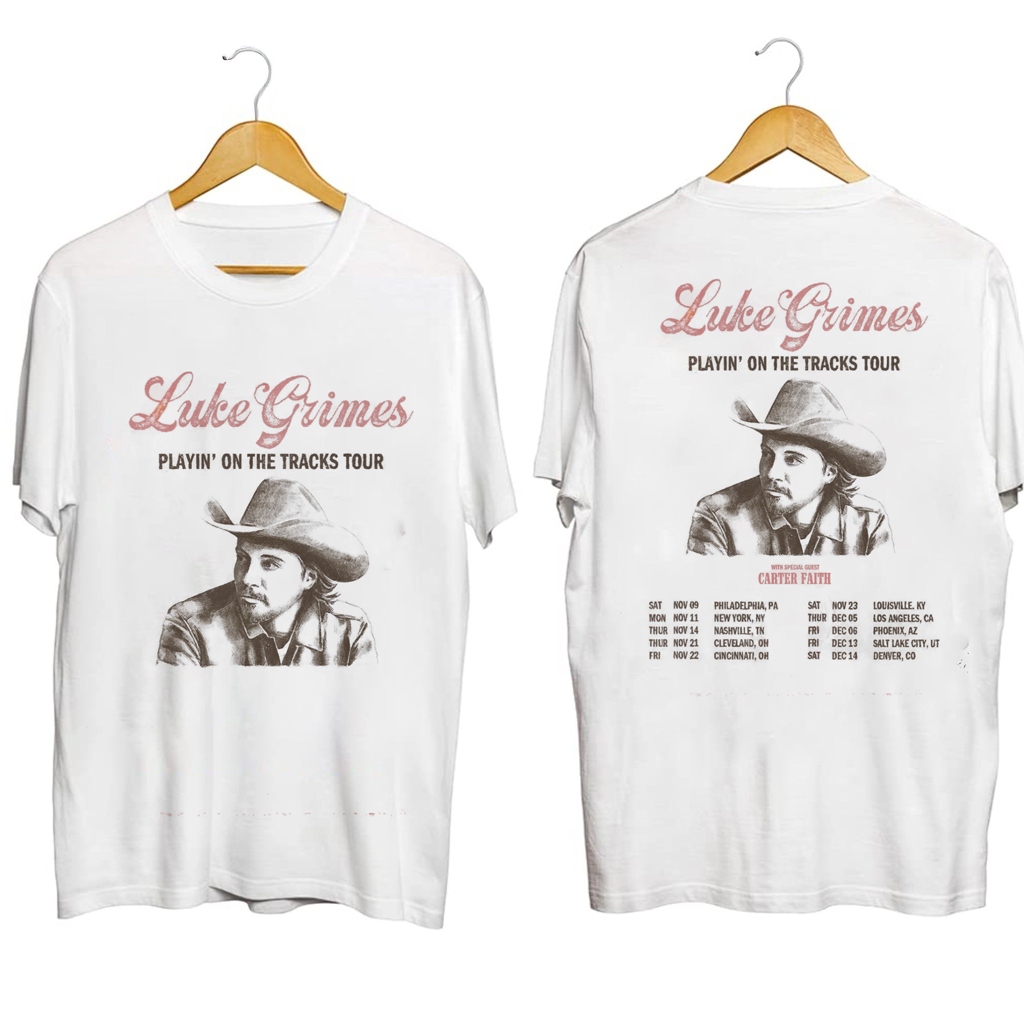 Luke Grimes Playing On The Tracks Tour Shirt Luke Grimes Merch Gifts Ideas For Husband