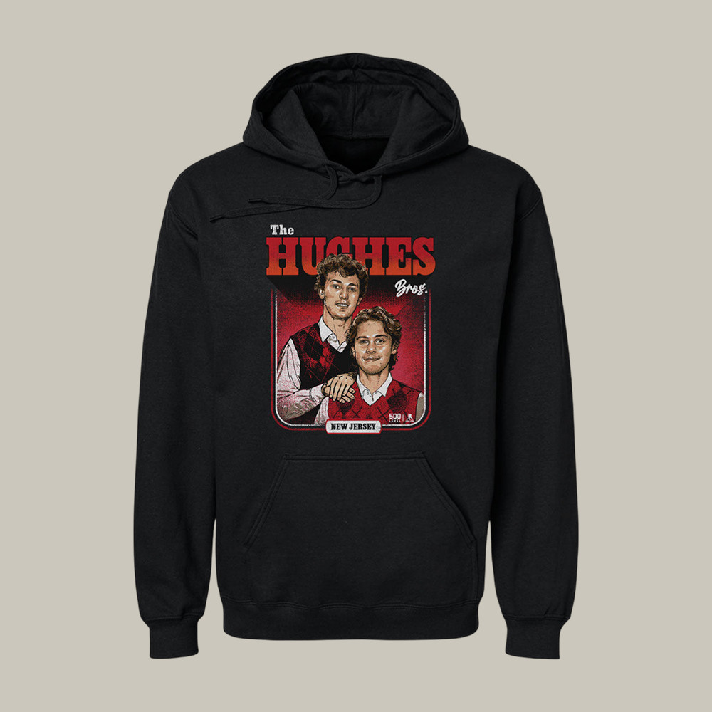 Luke Hughes & Jack Hughes New Jersey Step Brothers Hoodie Team USA Hockey Apparel Fan Gift