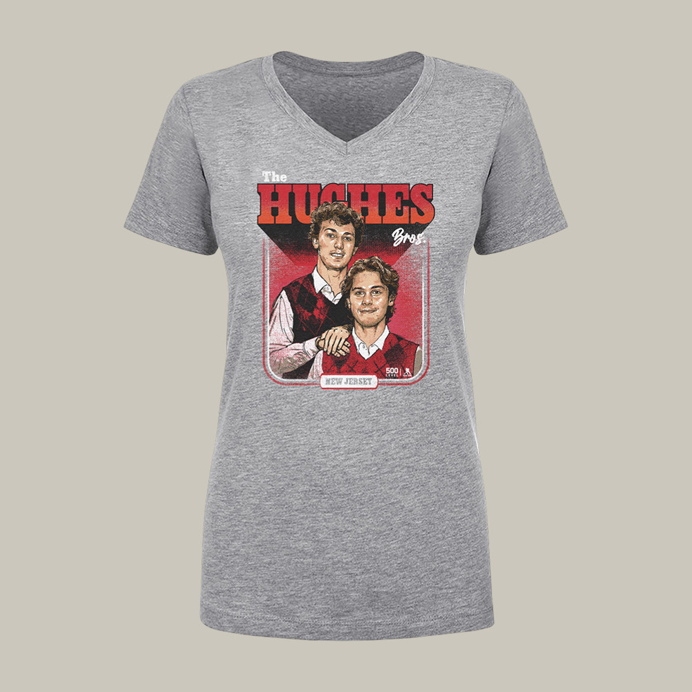 Luke Hughes & Jack Hughes New Jersey Step Brothers V-Neck Shirt Jack Hughes Clothes Gift Idea
