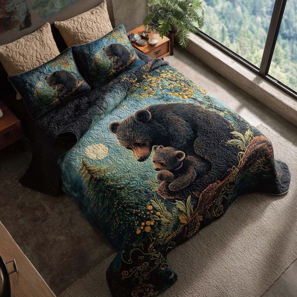 Lumber Love Quilted Bedding Set Duvet Cover Bed Sheet Set Bear Gifts For Her