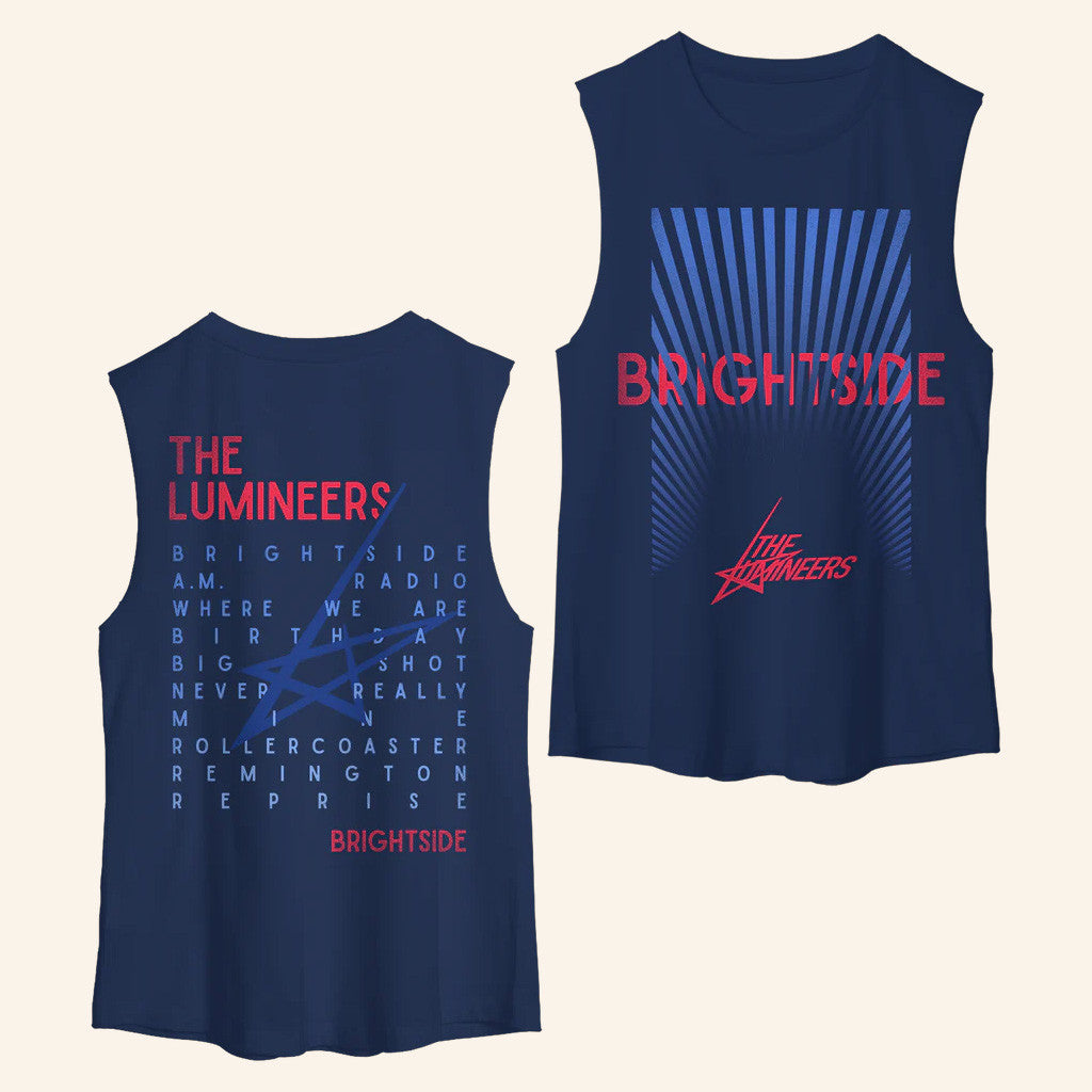 Lumineers Merch Tour 2025 BRIGHTSIDE Light Rays Muscle Tank Gifts For Husband Lumineers Merch Tour 2025 BRIGHTSIDE Light Rays Muscle Tank Gifts For Husband