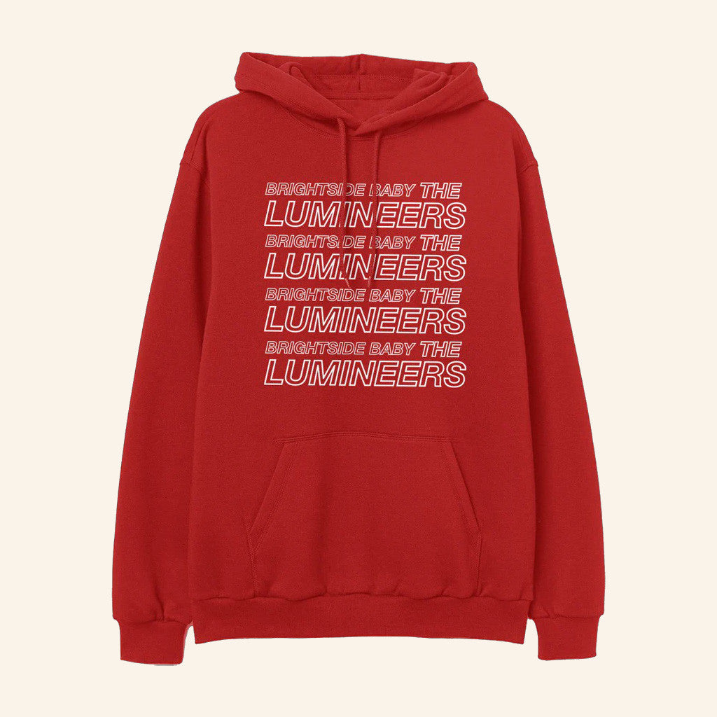 Lumineers Merch Tour 2025 BRIGHTSIDE Red Hoodie Gifts For Best Friends Lumineers Merch Tour 2025 BRIGHTSIDE Red Hoodie Gifts For Best Friends
