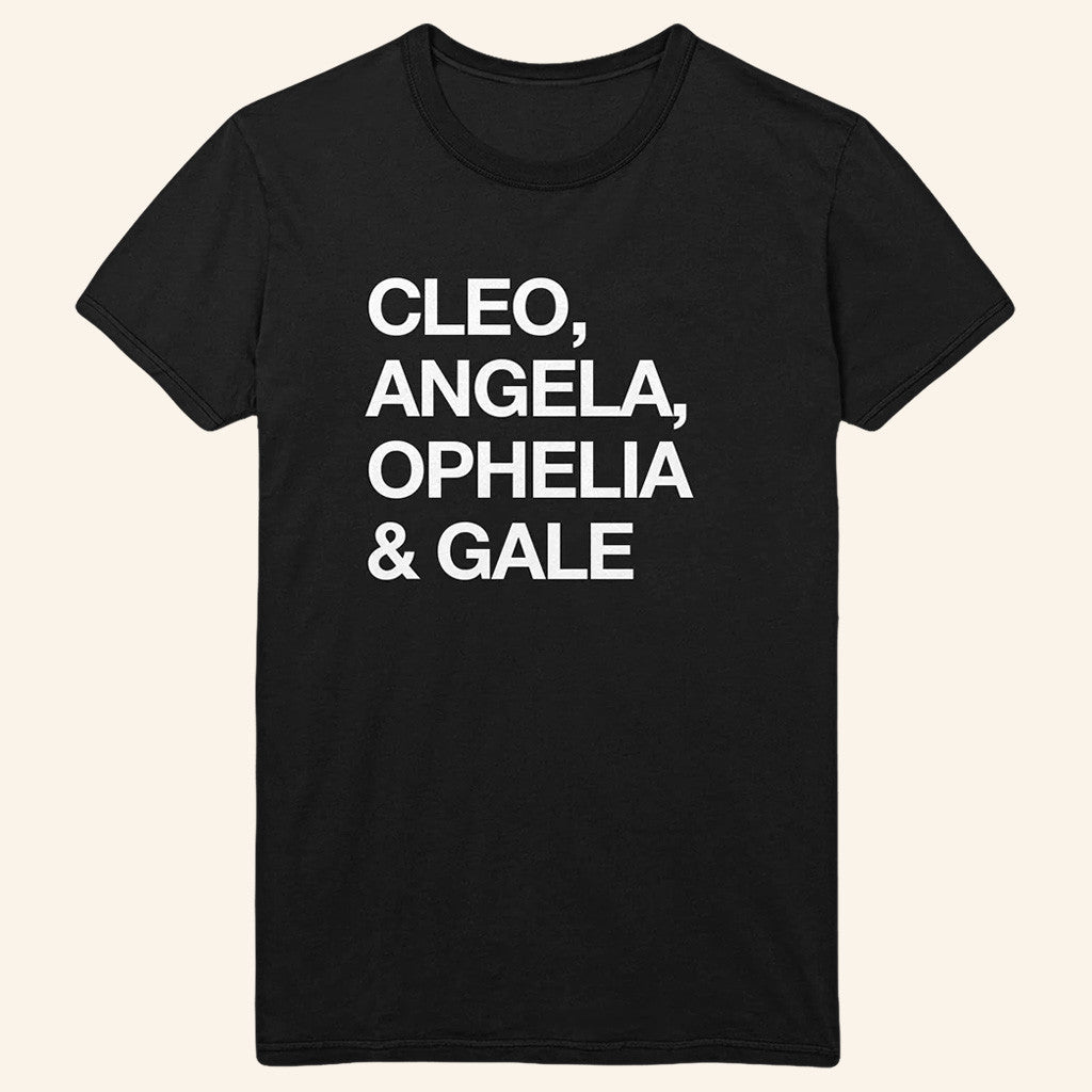 Lumineers Merch Tour 2025 Ladies Names Cleopatra Black T-Shirt Gifts For Fans Lumineers Merch Tour 2025 Ladies Names Cleopatra Black T-Shirt Gifts For Fans